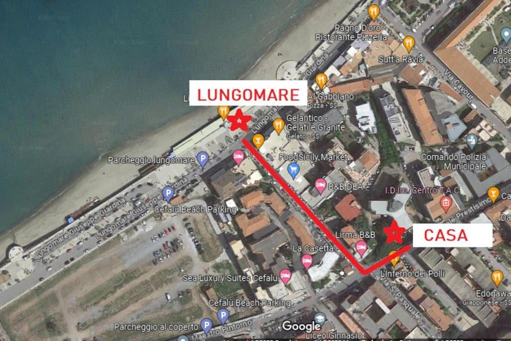 Apartament New Sea House Vicino La Spiaggia Del Lungomare Cefalù Zewnętrze zdjęcie